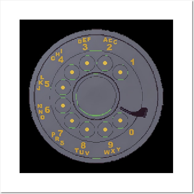 Pixel Art Rotary Dial Wall Art by Manzo Carey